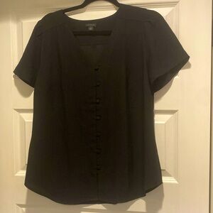 Black button down short sleeve